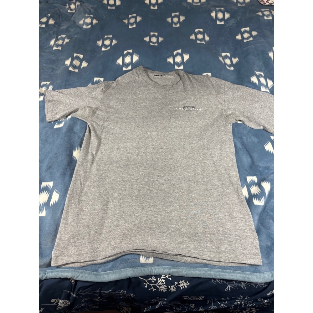 Quiksilver Mens Heather Gray Graphic Logo Short Sleeve T-Shirt Size M L